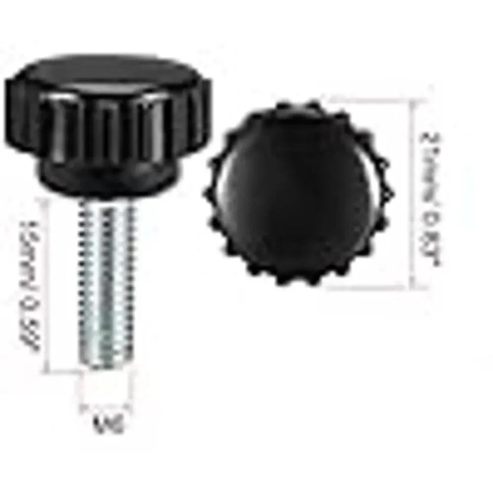 uxcell M6 x 15mm Knurled Clamping Knobs - 5 Pcs